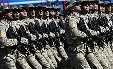 Soldiers of the Special Forces during the 2015 Moscow Victory Day Parade on Red Square.