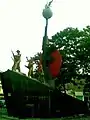 Sculpture by Haque depicted the Bangladesh Liberation War.