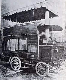 Image 251Gillett & Co Steam bus licensed by the Metropolitan Police on 21 Jan 1899 (from Steam bus)