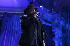 Country music singer Chris Stapleton performing.