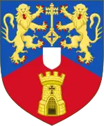 The Arms (Escutcheon variant) of the first baronet's Wife and the second baronet's Mother, Margaret Thatcher, Baroness Thatcher,
