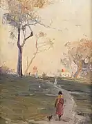 Streeton, The Road Up the Hill, 1889, Queensland Art Gallery