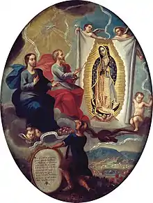 Image 20The Eternal Father Painting the Virgin of Guadalupe. Attributed to Joaquín Villegas (1713 – active in 1753) (Mexican) (painter, Museo Nacional de Arte. (from History of painting)