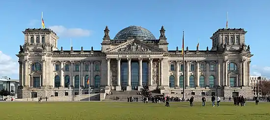 Image 20ReichstagPhoto: Matthew FieldThe Reichstag building is a historical edifice in Berlin, Germany, constructed to house the Reichstag, parliament of the German Empire. It was opened in 1894 and housed the Reichstag until 1933, when it was severely damaged in a fire. After German reunification it underwent a reconstruction, completed in 1999, and now houses the modern Bundestag.