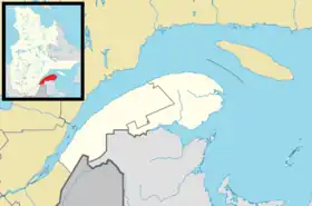 Saint-Hubert-de-Rivière-du-Loup is located in Eastern Quebec