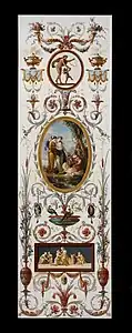 Louis XVI style medallion a grotesque panel, originally from the Hôtel Grimod de La Reynière, Paris, designed and painted by Charles-Louis Clérissea, 1770s, Victoria and Albert Museum, London