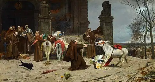 Returning to the Monastery by Eduardo Zamacois y Zabala, 1868, Carmen Thyssen Museum