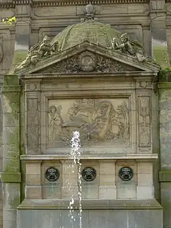 Fontaine de Léda, {1806–09},  behind the Medici Fountain in Luxembourg Gardens.