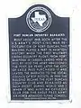 Texas Historical marker for barracks
