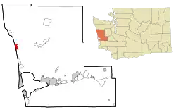 Location of Moclips, Washington