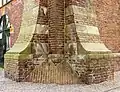 Brick buttress. (Northwest side)