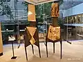 ’High Hat Man and High Hat Woman’, 1968, Bronze, by Lynn Chadwick. Alexandra House, Central, Hong Kong
