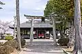 Hachiman-jinja Torii and haiden