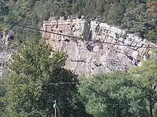 Close-up of Hanging Rocks strata