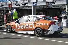 The Holden VE Commodore of Taz Douglas at the 2012 Clipsal 500.