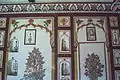 Interior wall paintings on the palace of Kuthar