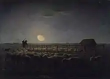 The Sheepfold, Moonlight by Jean-François Millet.  The Walters Art Museum.
