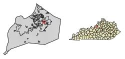 Location of Blue Ridge Manor in Jefferson County, Kentucky