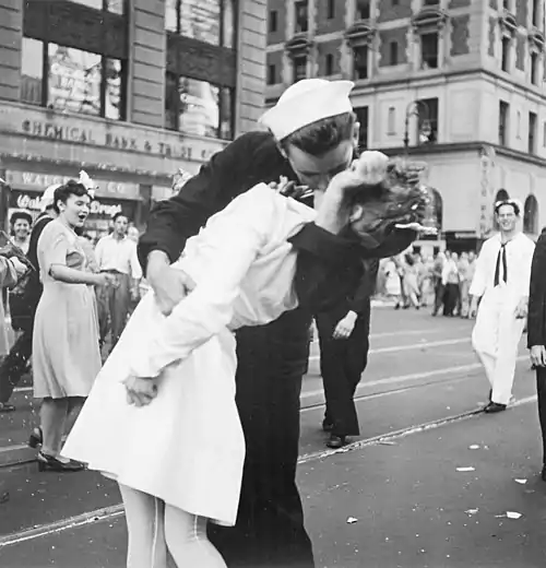 V-J Day in Times Square in Times Square, 1945