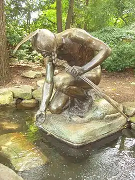 Menotomy Indian Hunter (1911) at Arlington Center Historic District in Arlington, Massachusetts
