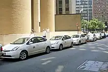 DOT fleet of Toyota Prius hybrid electric vehicles
