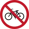 No entry for bicycles