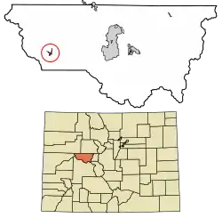 Location of the Redstone CDP in Pitkin County, Colorado