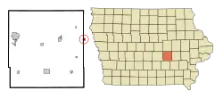 Location of Victor, Iowa