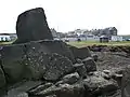 Rock at Ramore Head, looking towards the car park.