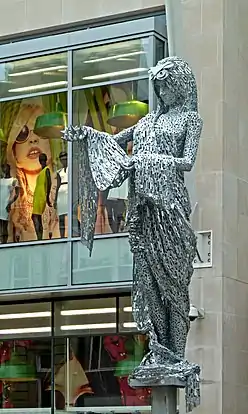 The Briggate Minerva, Briggate, Leeds, England, outside the Trinity Leeds centre