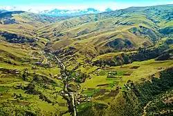 The village of Ocra as seen from the air