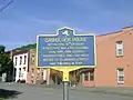 The historical marker in front